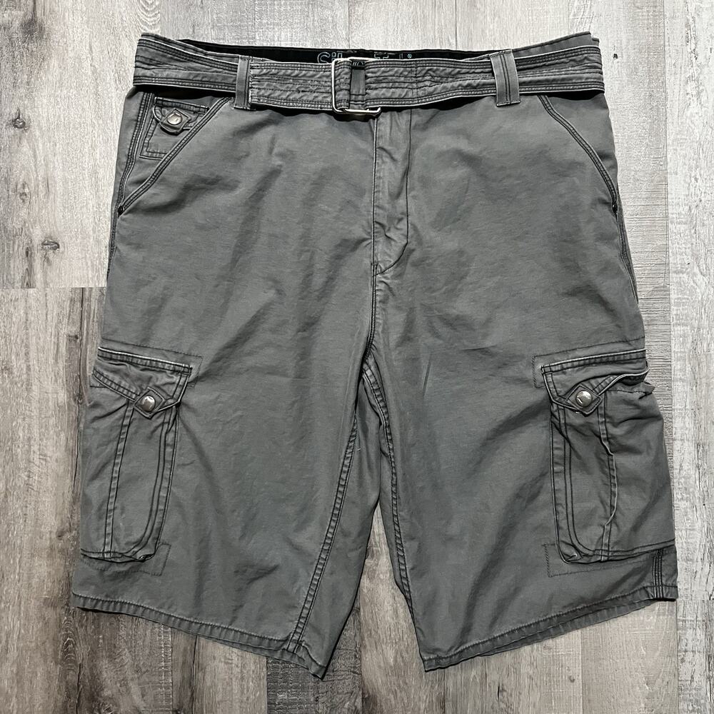 Levis Silvertab Baggy Belted Cargo Shorts Mens 42 Grey Skater Utility Heavy